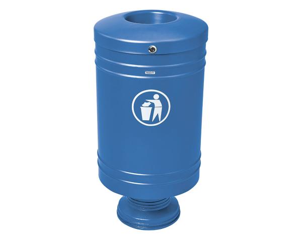Abfallbehälter Galway 60 Liter Farbe:RAL 5010|Struktur:Fuß aus Gussaluminium
