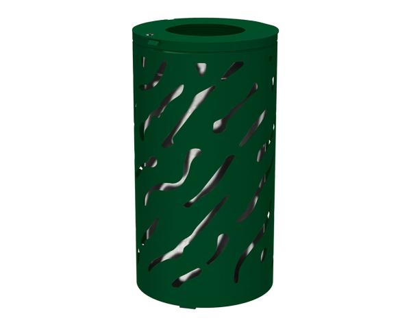 Abfallbehälter Venedig 80 oder 120 Liter Farbe:RAL 6005|Struktur:Mit Eimer