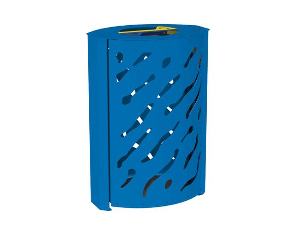 Abfallbehälter Venedig für Mülltrennung 2 x 60 liter Farbe:RAL 5010|Struktur:Standard