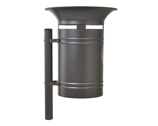 Abfallbehälter Valencia 40 Liter Farbe:Procity grau|Kopfmodelle:Gewölbter Fuß