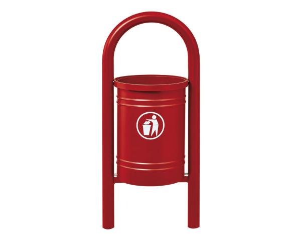 Abfallbehälter Vercors 40 Liter Farbe:RAL 3004|Struktur:Mit Inneneimer