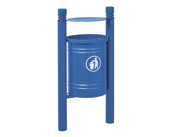 Abfallbehälter Santiago City 40 Liter Farbe:RAL 5010|Struktur:Mit Inneneimer