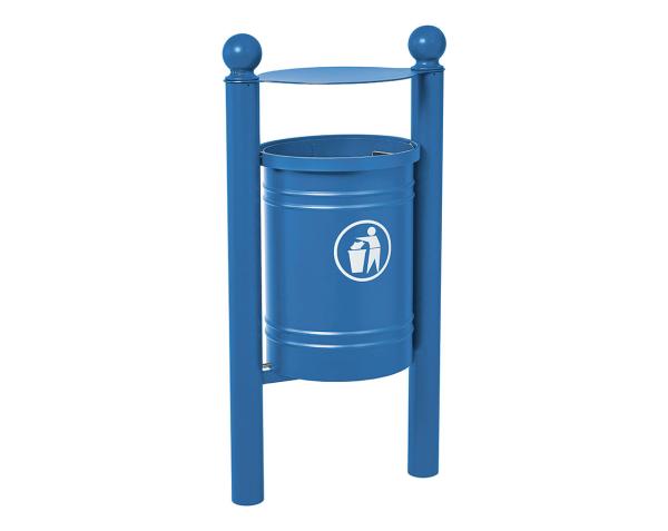 Abfallbehälter Santiago Kugel 40 Liter Farbe:RAL 5010|Struktur:Mit Inneneimer