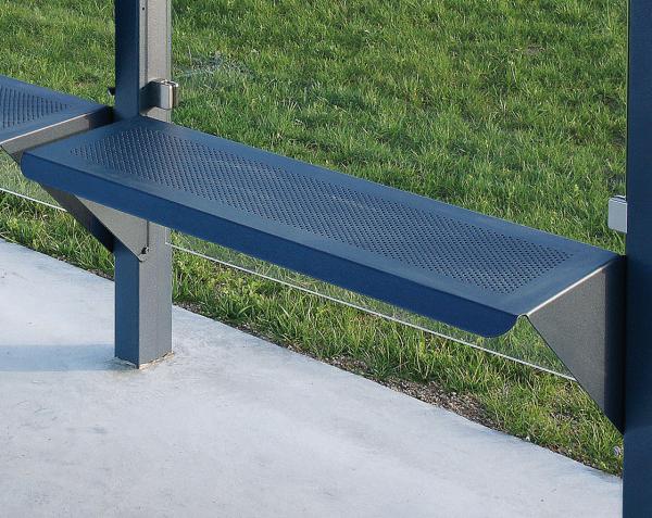 Sitzbank mit Rückenlehne für Wartehalle Convi®