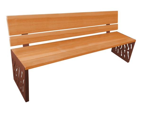 Sitzbank Venedig aus Holz & Stahl