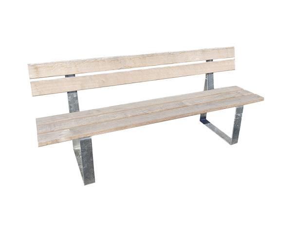 Sitzbank Riga feuerverzinkt & unbehandeltes Holz