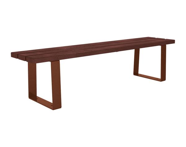 Sitzbank ohne Rückenlehne Riga aus Recycling-Kunststoff