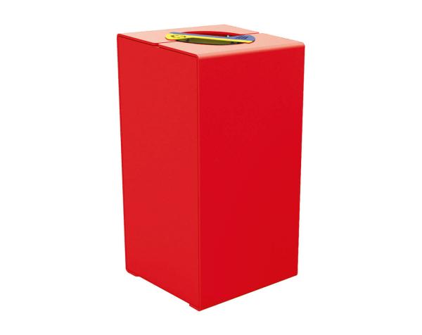 Abfalltrennsystem Kube. aus Stahl Farbe:RAL 3020