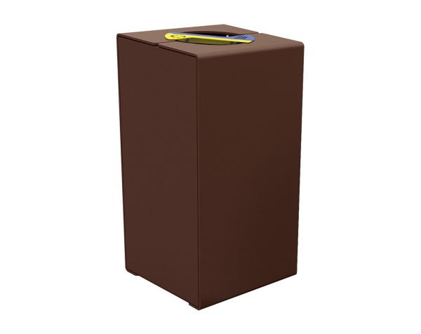 Abfalltrennsystem Kube. aus Stahl Farbe:RAL 8017