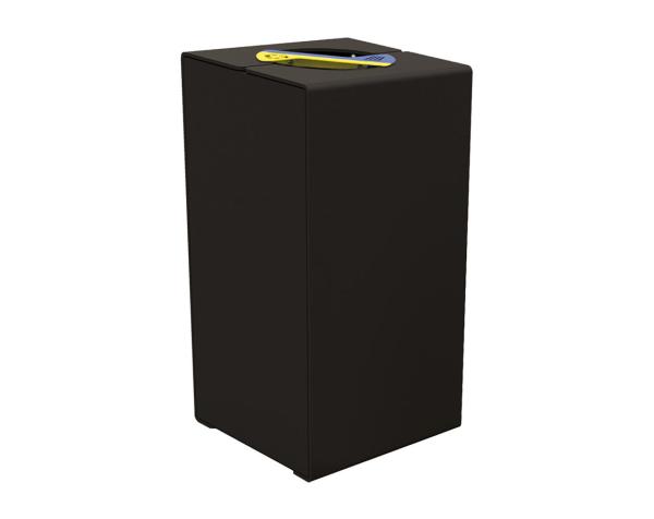 Abfalltrennsystem Kube. aus Stahl Farbe:RAL 9005