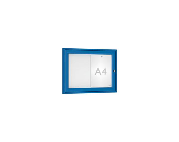 Schaukasten Tradition Farbe:RAL 5010|Abmessungen:2 A4 - B 550 x H 400 mm