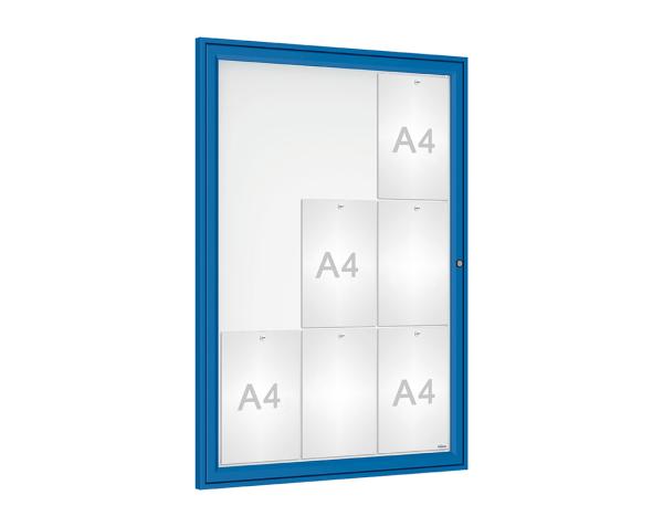 Schaukasten Tradition Farbe:RAL 5010|Abmessungen:9 A4 - B 750 x H 1050 mm