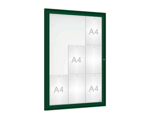 Schaukasten Tradition Farbe:RAL 6005|Abmessungen:9 A4 - B 750 x H 1050 mm