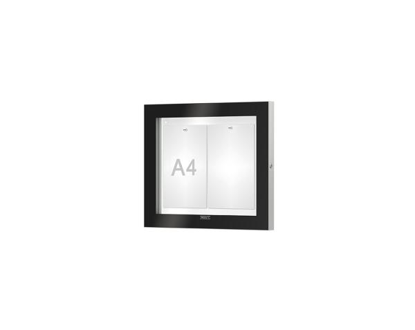 Schaukasten Edge Bautiefen 54 mm Titelleisten:Ohne Titelleiste|Abmessungen:2 A4 - B 530 x H 465 mm