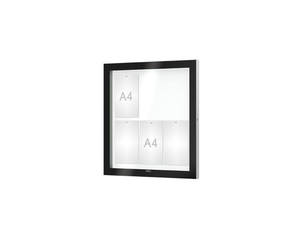 Schaukasten Edge Bautiefen 54 mm Titelleisten:Ohne Titelleiste|Abmessungen:6 A4 - B 740 x H 800 mm