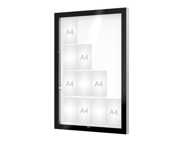 Schaukasten Edge Bautiefen 80 mm Titelleisten:Ohne Titelleiste|Abmessungen:16 A4 - B 970 x H 1420 mm