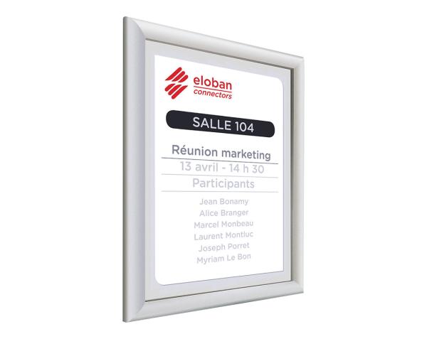Rahmen „Eco-Clic“ Farbe:Silber eloxiert|Struktur:Kanten eckig|Abmessungen:A4 – B 240 x H 325 mm