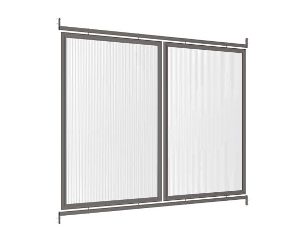 Seitenverkleidung für Wegüberdachung Milano und Vierkantrohr "M" mit Polycarbonat-Verkleidungen