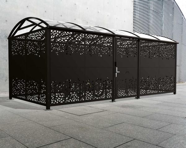 Abschließbare Überdachung Vierkantrohr "XL" - Lasergeschnittenes blech