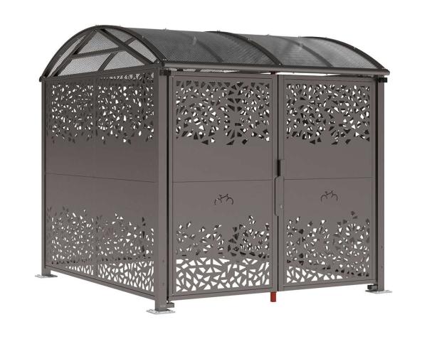 Abschließbare Überdachung Vierkantrohr "L" - Lasergeschnittenes blech