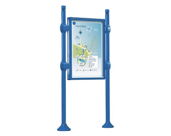 Informationskasten Procince City Farbe:RAL 5010|Länge:B 800 x H 1200 mm|Struktur:Grundmodell|Weitere Merkmale:Doppelseitig|Titelleisten:Ohne Titelleiste
