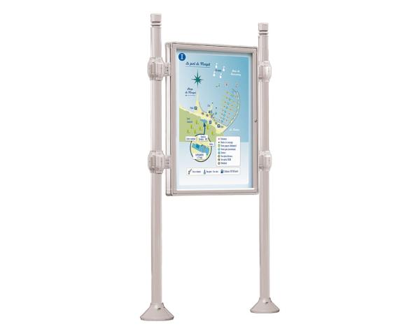 Informationskasten Procince City Farbe:RAL 7044|Länge:B 800 x H 1200 mm|Struktur:Grundmodell|Weitere Merkmale:Doppelseitig|Titelleisten:Ohne Titelleiste