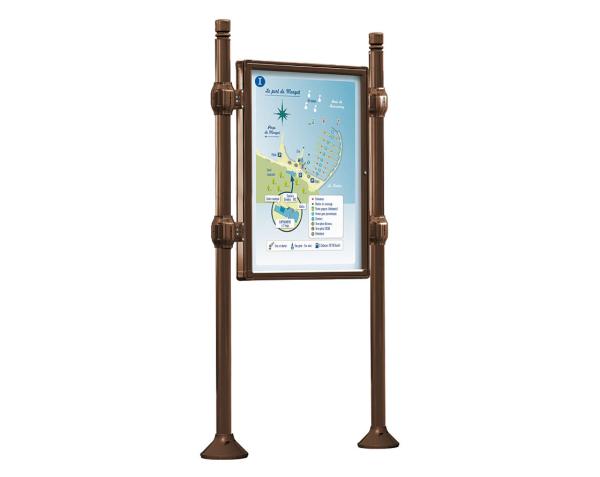 Informationskasten Procince City Farbe:RAL 8017|Länge:B 800 x H 1200 mm|Struktur:Grundmodell|Weitere Merkmale:Doppelseitig|Titelleisten:Ohne Titelleiste
