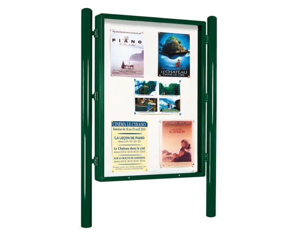 Informationskasten Vega Farbe:RAL 6005|Struktur:Einseitig|Abmessungen:B 1255 x H 1700 mm
