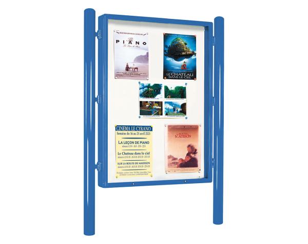 Informationskasten Vega Farbe:RAL 5010|Struktur:Doppelseitig|Abmessungen:B 1255 x H 1700 mm