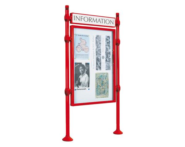 Informationskasten Procince City Farbe:RAL 3020|Länge:B 800 x H 1200 mm|Struktur:Grundmodell|Weitere Merkmale:Einseitig|Titelleisten:Mit Titelleiste