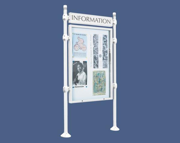 Informationskasten Procince City Farbe:RAL 9010|Länge:B 800 x H 1200 mm|Struktur:Grundmodell|Weitere Merkmale:Einseitig|Titelleisten:Mit Titelleiste