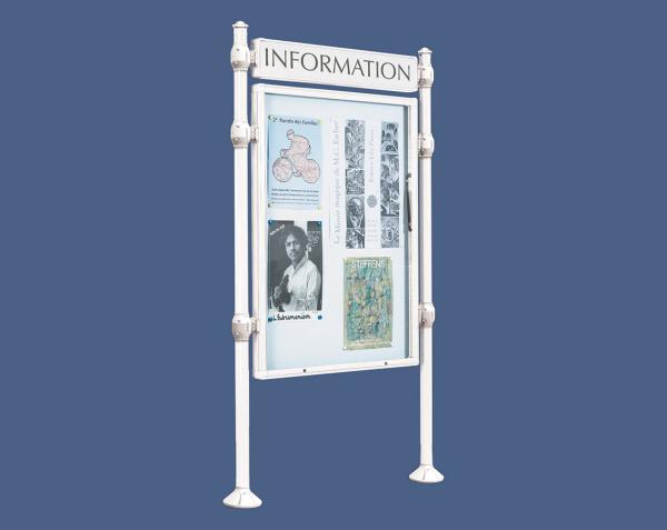 Informationskasten Province Agora Farbe:RAL 9010|Länge:B 800 x H 1200 mm|Struktur:Grundmodell|Weitere Merkmale:Einseitig|Titelleisten:Mit Titelleiste