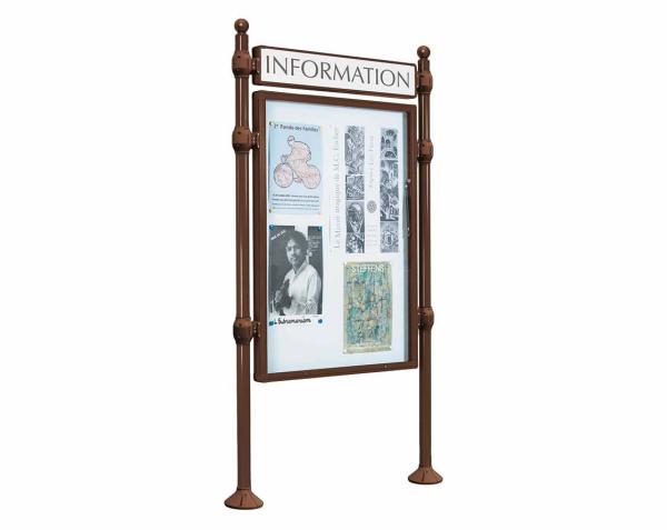 Informationskasten Province Kugel Farbe:RAL 8017|Länge:B 800 x H 1200 mm|Struktur:Grundmodell|Weitere Merkmale:Einseitig|Titelleisten:Mit Titelleiste