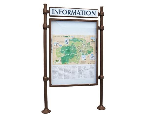 Informationskasten Province Agora Farbe:RAL 8017|Länge:B 1200 x H 1600 mm|Struktur:Grundmodell|Weitere Merkmale:Einseitig|Titelleisten:Mit Titelleiste