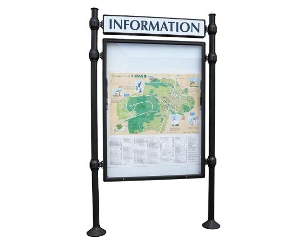 Informationskasten Province Agora Farbe:RAL 9005|Länge:B 1200 x H 1600 mm|Struktur:Grundmodell|Weitere Merkmale:Einseitig|Titelleisten:Mit Titelleiste