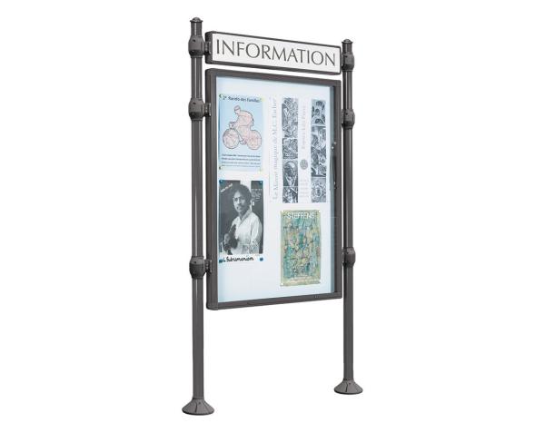 Informationskasten Province Agora Farbe:Procity grau|Länge:B 800 x H 1200 mm|Struktur:Grundmodell|Weitere Merkmale:Doppelseitig|Titelleisten:Mit Titelleiste