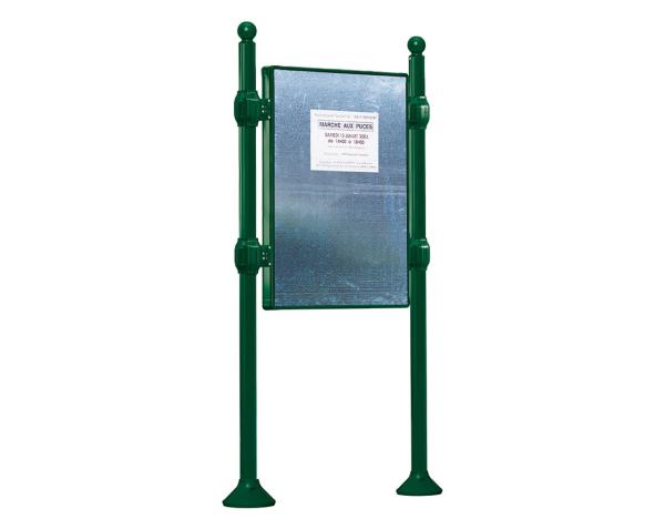 Freies Plakatieren Province Kugel Farbe:RAL 6005|Länge:L 1225 x H 1670 mm|Struktur:Grundmodell|Titelleisten:Ohne Titelleiste