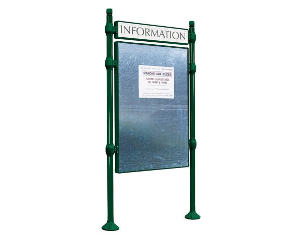 Freies Plakatieren Province City Farbe:RAL 6005|Länge:L 1225 x H 1670 mm|Struktur:Grundmodell|Titelleisten:Mit Titelleiste