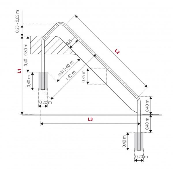 RELO 2,28 m Hangrutsche